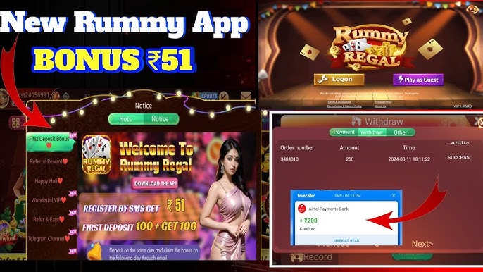 Rummy Regal App || रम्मी रीगल ऐप || Welcome Bonus ₹1500 || Withdraw ₹100/- 4 Add Cash Program In Regal Rummy App