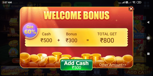Cash Withdraw on Teen Patti Day App