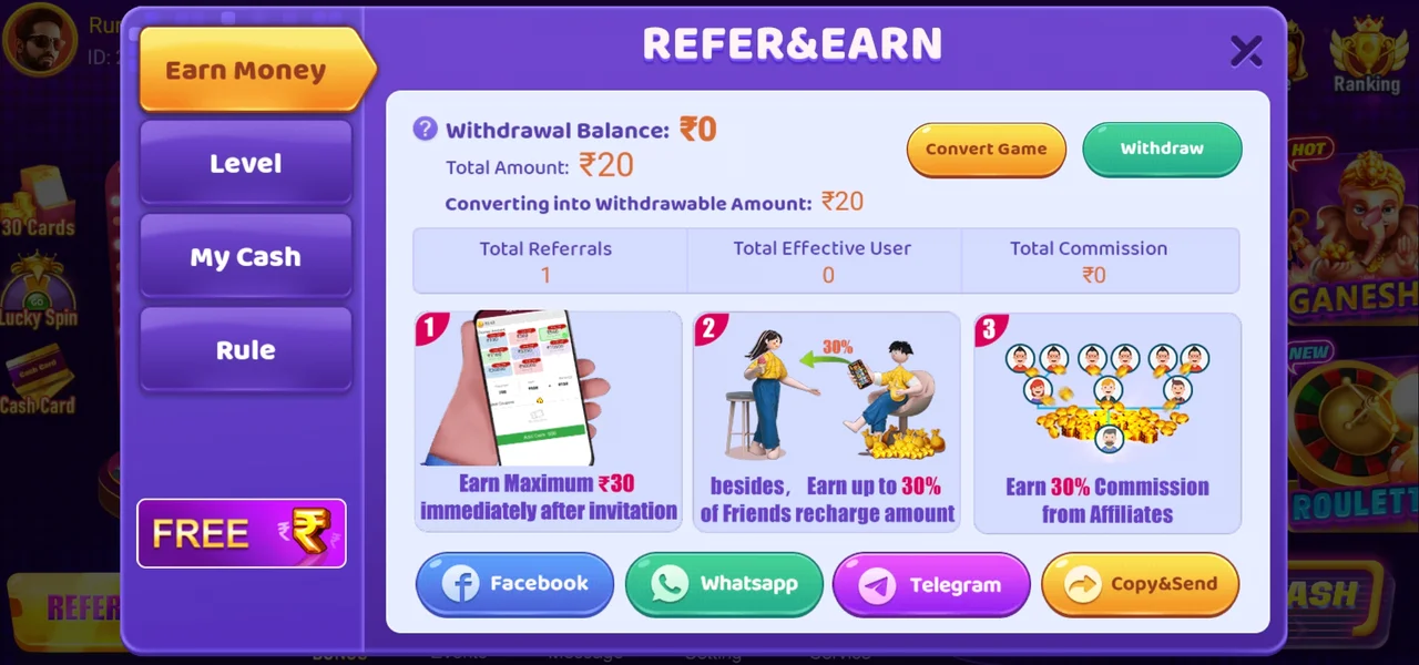 Teen Patti Master App | New तीन पत्ती मास्टर Apk Rs.2000 Signup Bonus 4 How To Refer & Earn In Teen Patti Master App ?