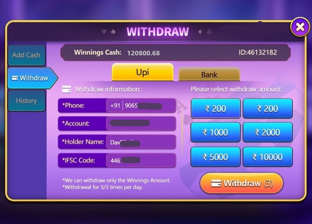 Teen Patti Master 2022 || तीन पत्ती मास्टर 2022 || Bonus ₹2888 || Withdraw ₹100/- 6 Teen Patti Master 2022 Add Cash Programs